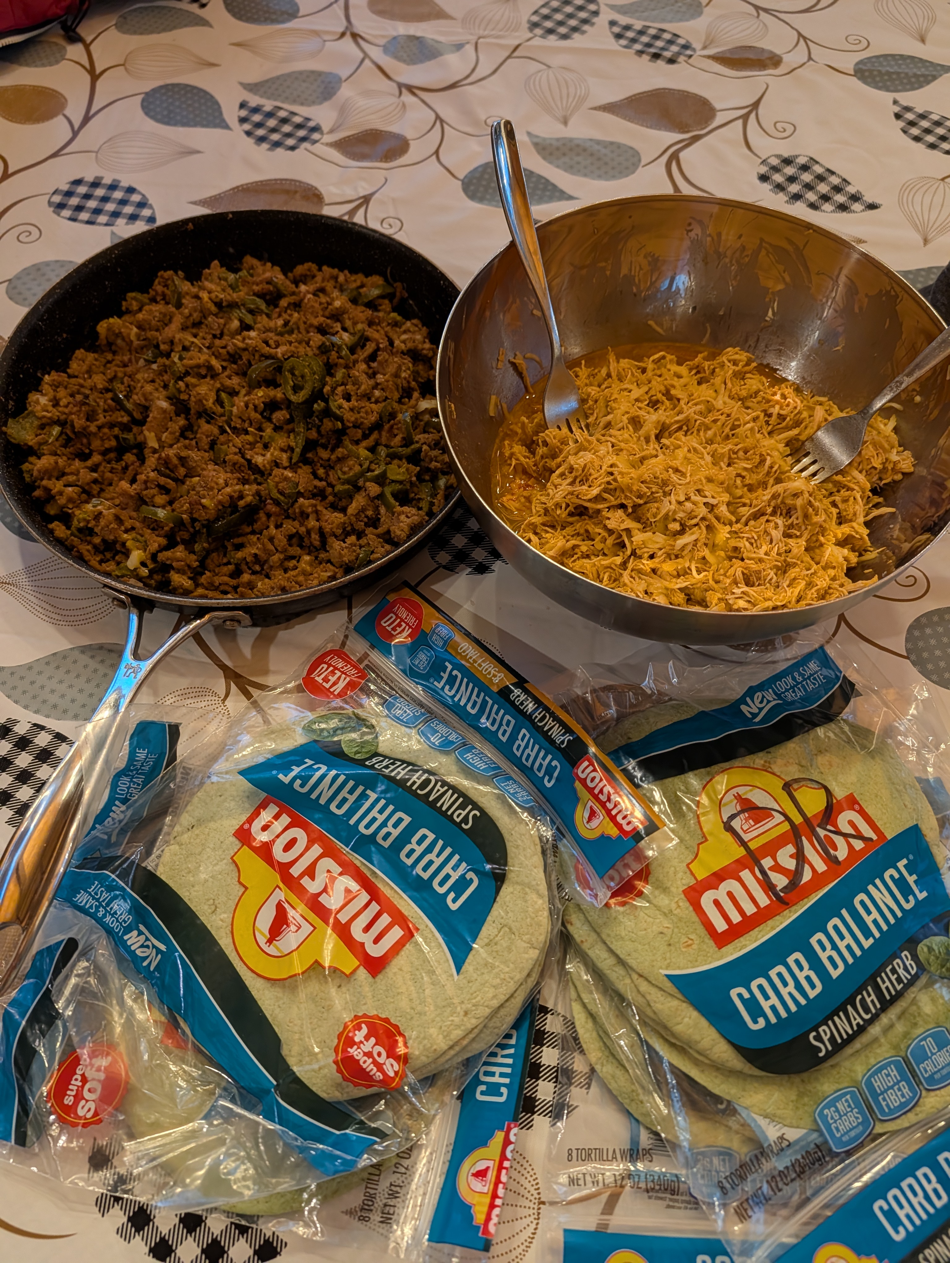 Buffalo Chicken and Turkey Burritos